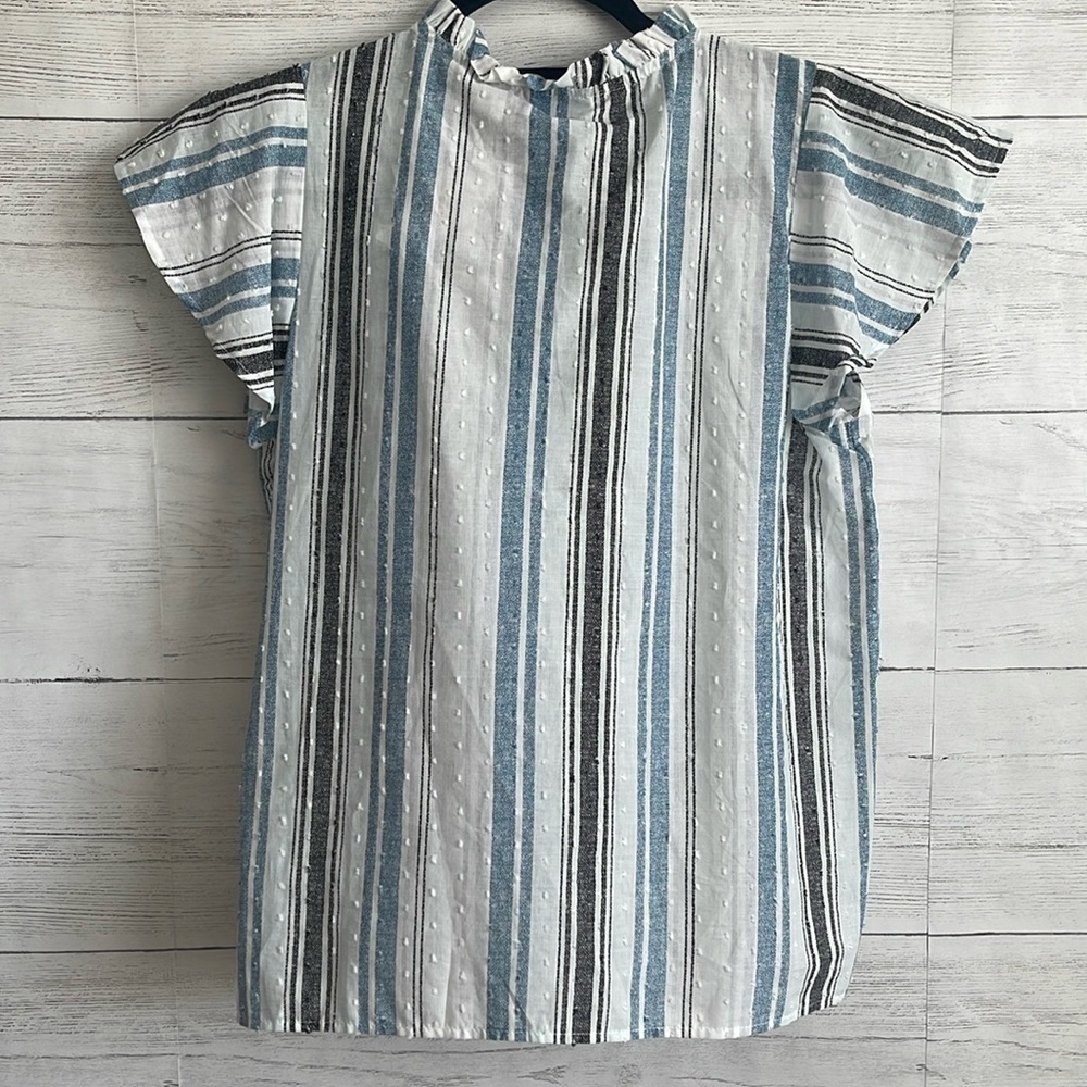 MOD Lusive Stripped Ruffle Top | SIZE S - Picture 2 of 7